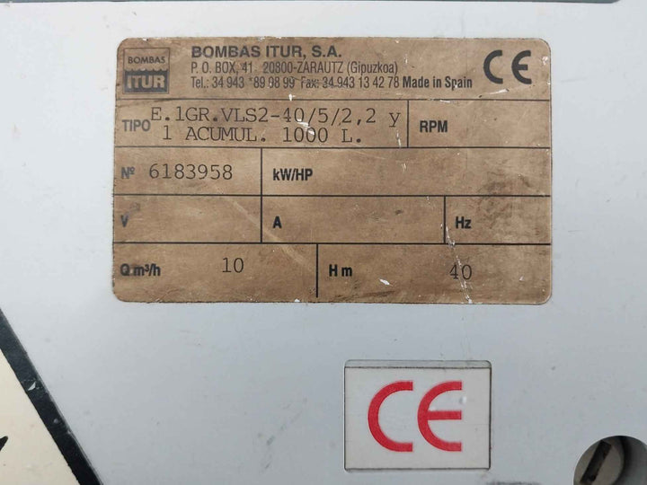 Bombas V1N Pressure Pump Control Unit 1Ep4 12Amp Ac3 - 230/400Vac 8Kw 50/60 Hz
