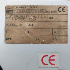 Bombas V1N Pressure Pump Control Unit 1Ep4 12Amp Ac3 - 230/400Vac 8Kw 50/60 Hz