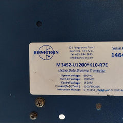 Bonitron M3452-u1200Yk10-r7E Heavy Duty Braking Transistor 690Vac