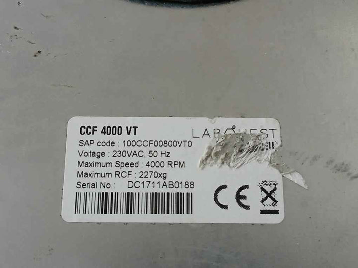 Borosil Ccf4000Vt Tabletop Centrifuge Unit 230Vac 50Hz (Not Working)