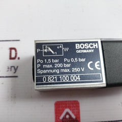 Bosch 0 821 100 004 Diaphragm Pressure Switch Max 200 Bar