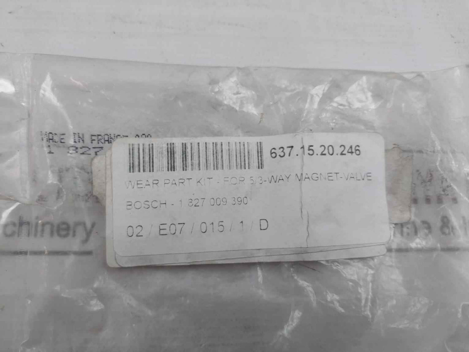 Bosch 1 827 009 390 Wear Part Kit For 5/3-way Magnet Valve