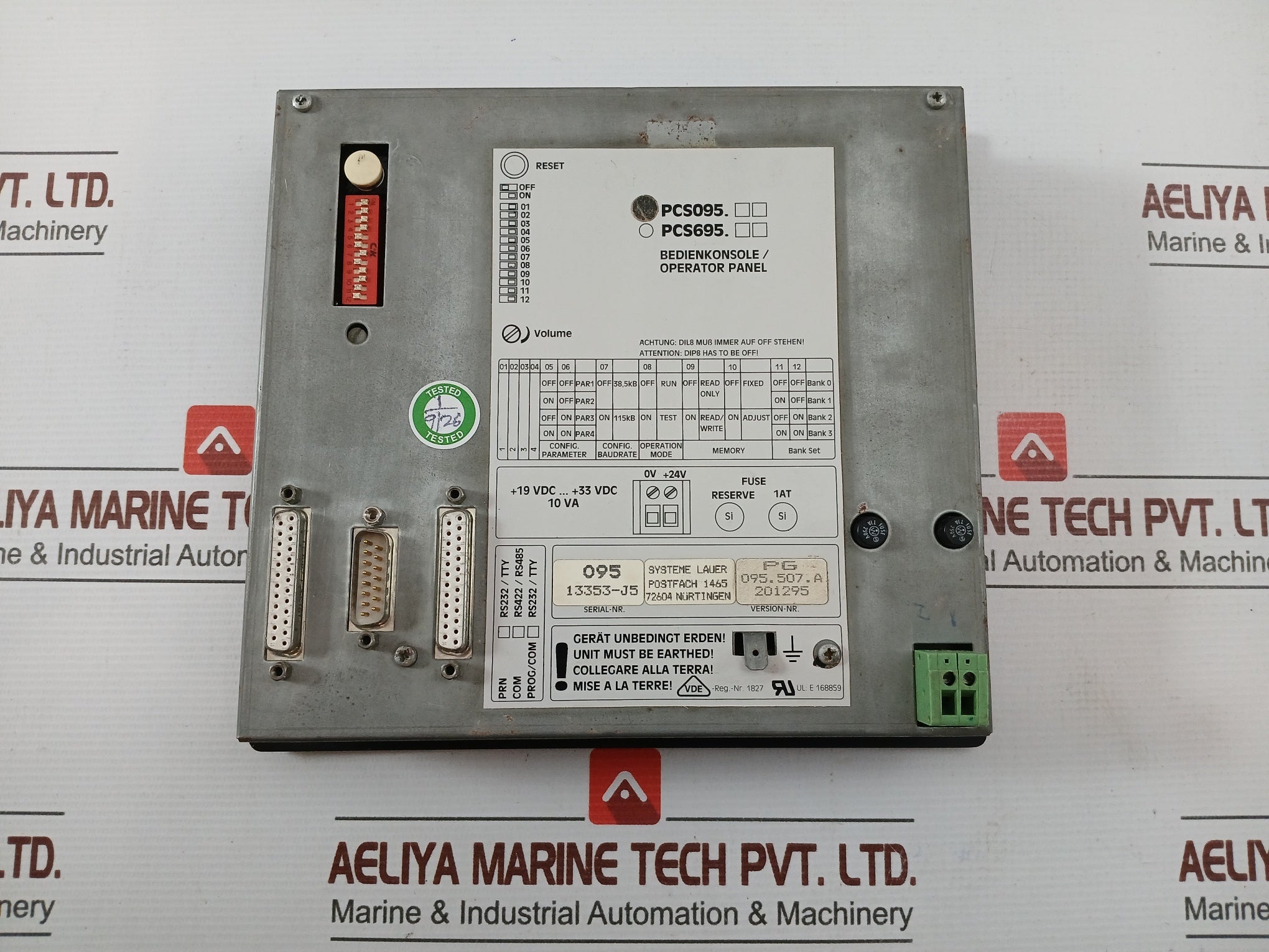Bosch Bt095 Operator Panel 19-33 Vdc 10Va Ver Pg 095.507.A Pcs095