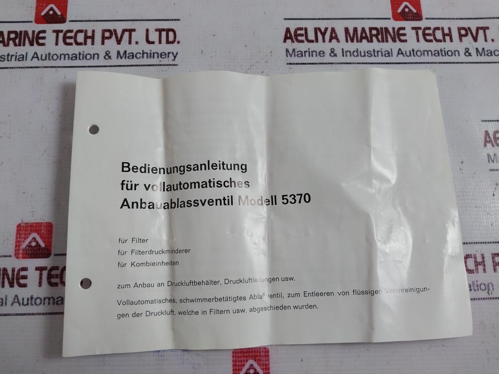 Bosch Dn15 Pn25 Pneumatic Air Filter With 5370 Attachment Drain Valve