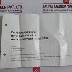 Bosch Dn15 Pn25 Pneumatic Air Filter With 5370 Attachment Drain Valve