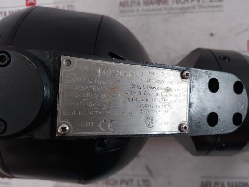 Bosch Mic440 Explosion-proof Ptz Camera 15-18Vac 45Wmax 50/60Hz 255802