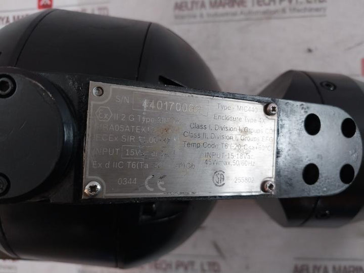 Bosch Mic440 Explosion-proof Ptz Camera 15-18Vac 45Wmax 50/60Hz 255802
