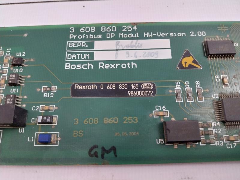 Bosch Rexroth 0 608 830 165 Smpdp Profibus Dp Module Hw-version 2.00 3608860254
