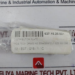 Bosch Rexroth 1 825 503 099 Distributor Plate 1 825 503 099
