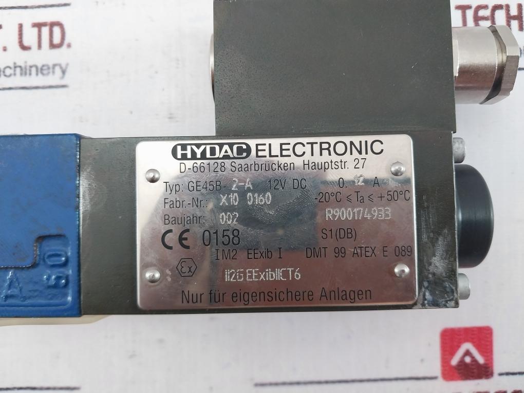 Bosch Rexroth 4We6D53/Eg12-12Nxhz2/V Solenoid Valve Assembly 12Vdc