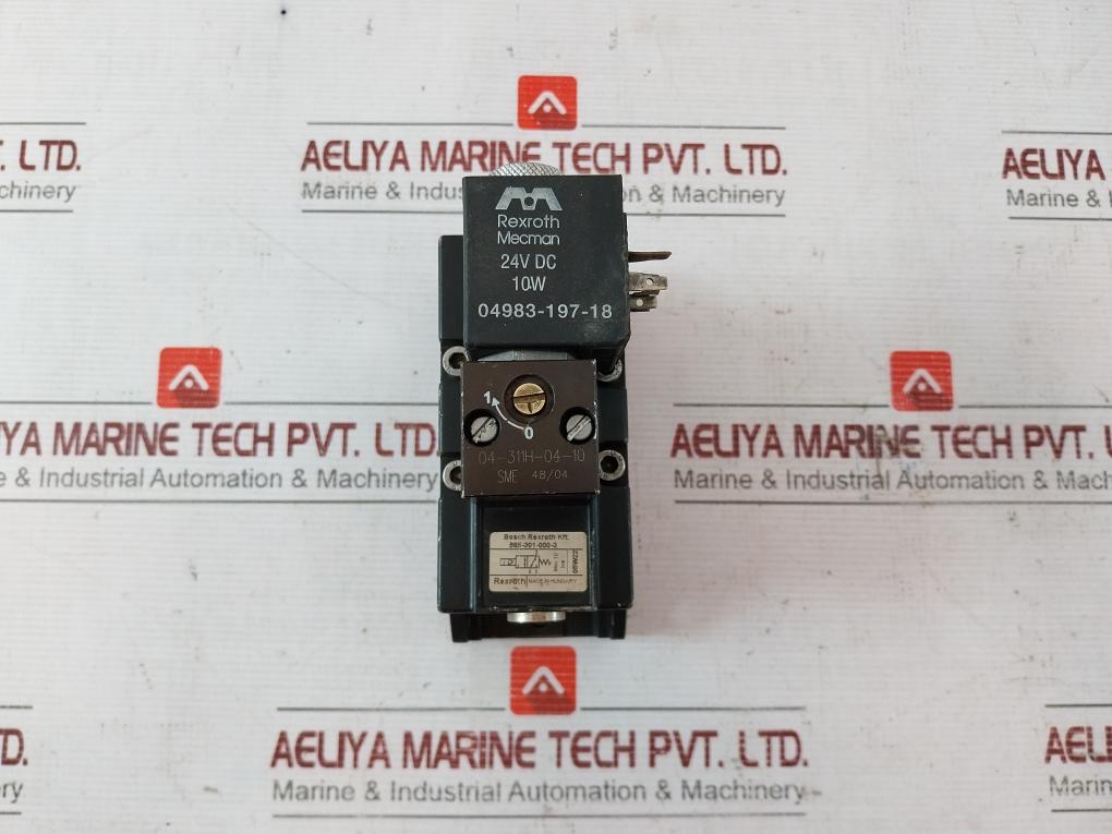 Bosch Rexroth 565-301-000-3 Solenoid Valve Max 10 Bar 04983-197-18 24Vdc