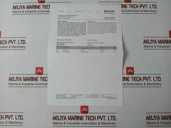 Bosch Rexroth Ag R900007920 Gasket Seal Set Lfa32.D7X He00706110