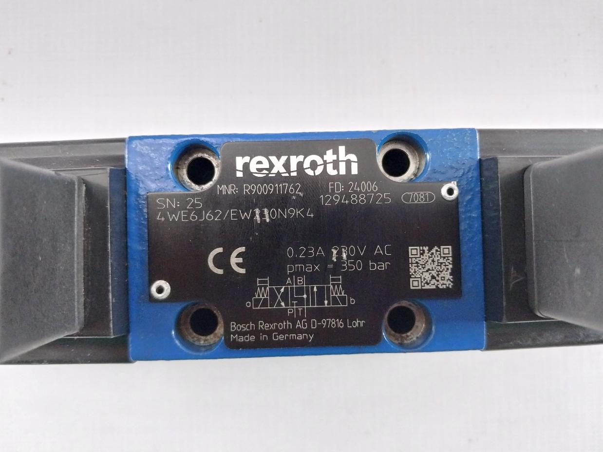 Bosch Rexroth Ag R900911762 Directional Control Valve 0 23A 230V Ac