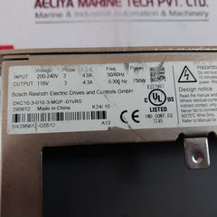 Bosch Rexroth Dkc10.3-018-3-mgp-01vrs Ac Servo Amplifier Drive Controller
