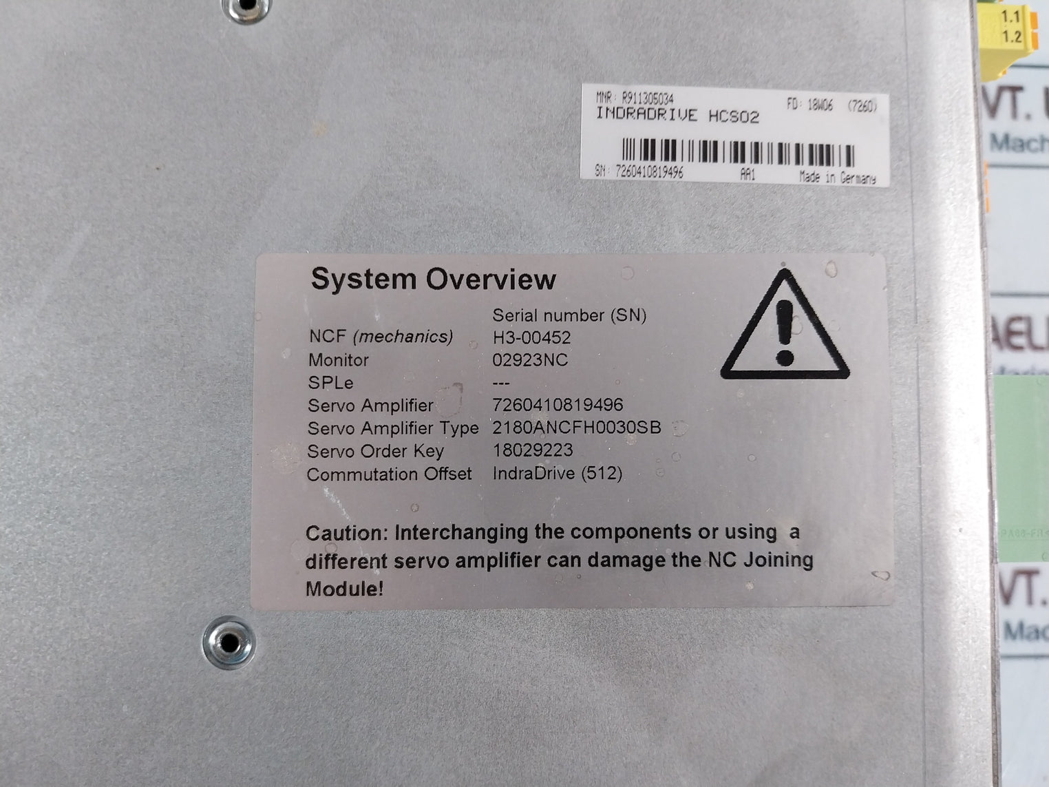 Bosch Rexroth Hcs02.1E-w0054-a-03-nnnn Indradrice C Compact Converter