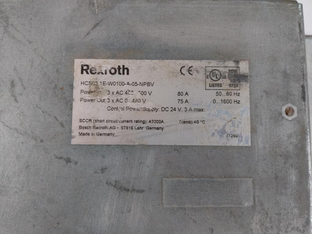 Bosch Rexroth Hcs03.1E-w0100-a-05-npbv Compact Converter 3 X Ac 400…500V 80A