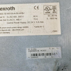 Bosch Rexroth Hcs03.1E-w0100-a-05-npbv Compact Converter Hcs Series 24Vdc 3A