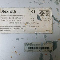 Bosch Rexroth Hcs03.1E-w0100-a-05-npbv Indradrive Compact Converter Ac 400-500V
