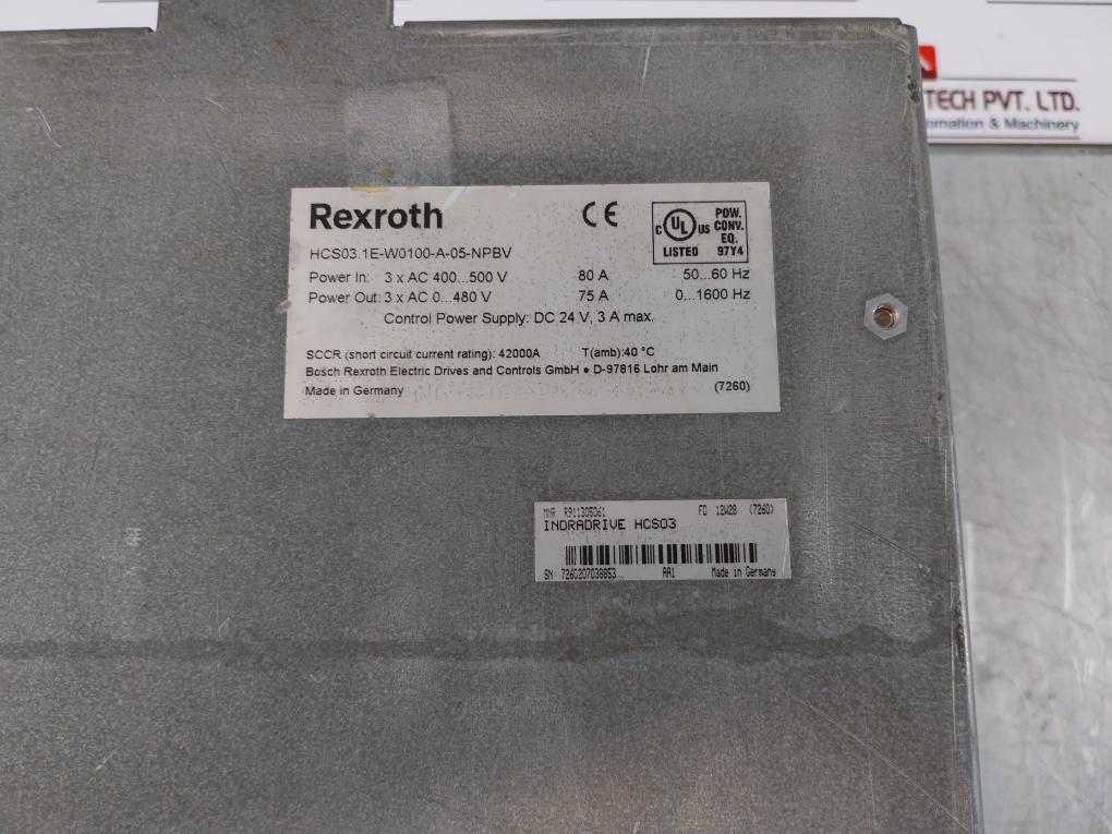 Bosch Rexroth Hcs03.1E-w0100-a-05-npbv Hcs Compact Converter Dc 24V, 3A Max