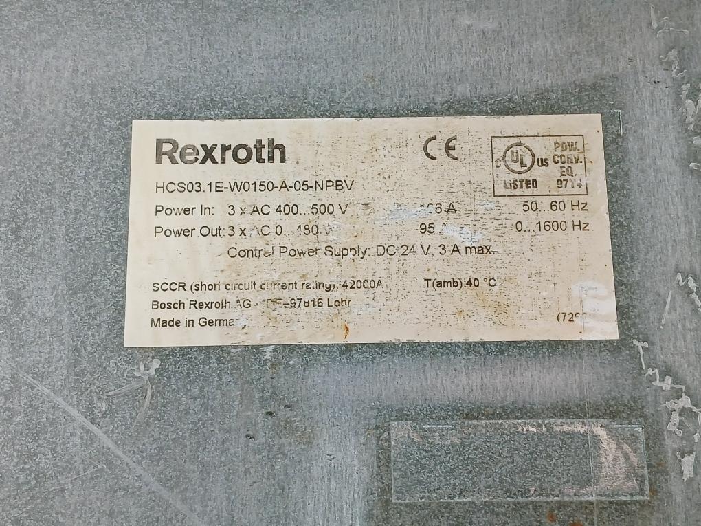 Bosch Rexroth Hcs03.1E-w0150-a-05-npbv Compact Converter 42000A 40C