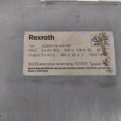 Bosch Rexroth Hcs03.1E-w0150 Indradrive C Compact Converter 40C 11W05