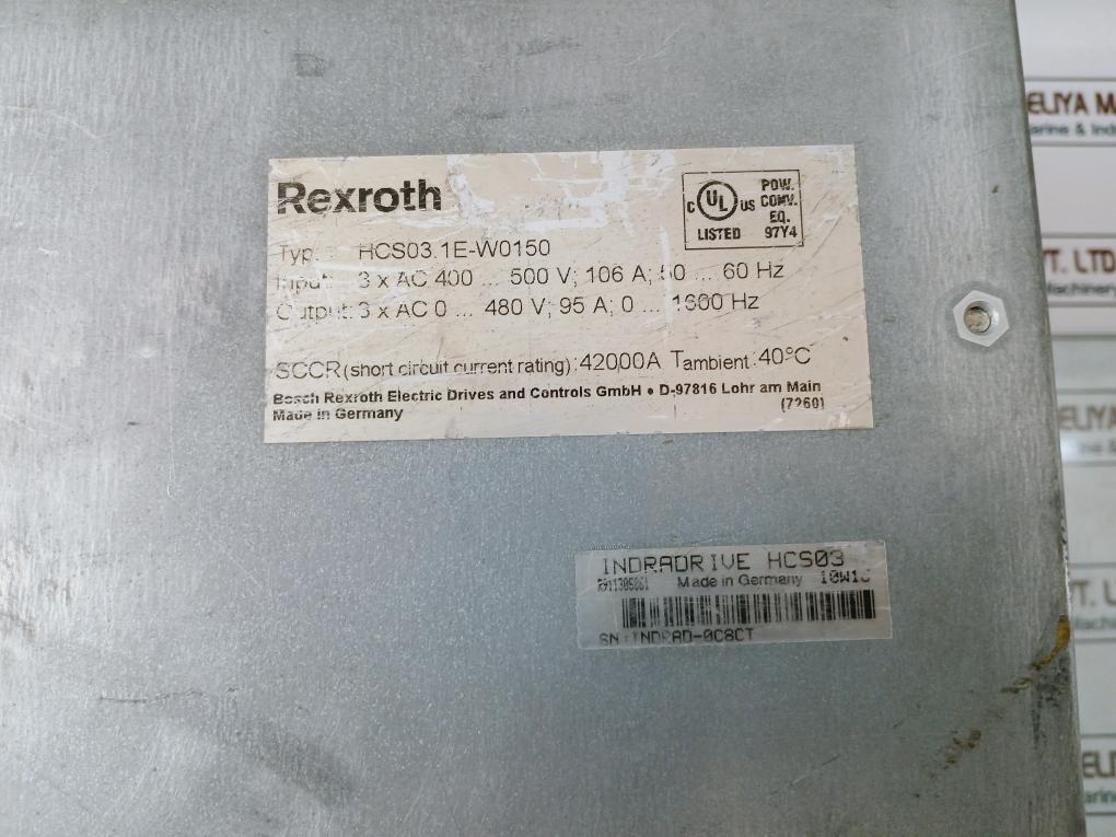Bosch Rexroth Hcs03.1E-w0150 Single Axis Compact Converter Hcs Series Ac400-500V