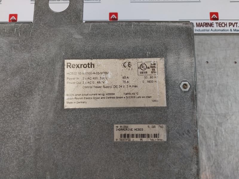 Bosch Rexroth Hcs03.1E-w0100-a-05-npbv Indradrive Compact Converter Ac400-500V