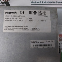 Bosch Rexroth Hms01.1N-w0020-a-07-nnnn Indradrive Dc 254…750V 14A