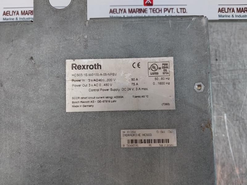 Bosch Rexroth Indradrive Hcs03.1E-w0100-a-05-npbv Compact Converter 3A Dc24V