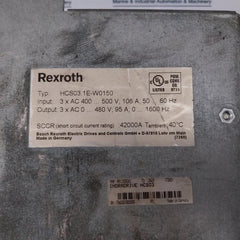 Bosch Rexroth Hcs03.1E-w0150-a-05-nnbv Indradrive Compact Converter Ac 400-500V