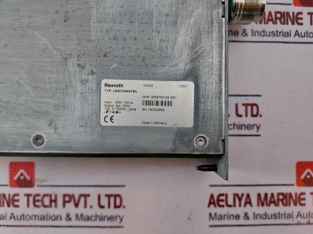 Bosch Rexroth Ltu350 0608750108 Ge1 Servo Amplifier 10a Dc 330v