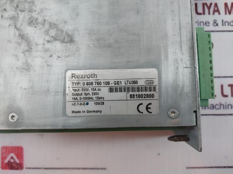 Bosch Rexroth Ltu350 3-phase Servo Amplifier Module 3608860671 Rev D