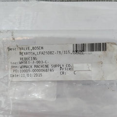 Bosch Rexroth R900912761 Cartridge Valve Lfa 25 Db2-71/315