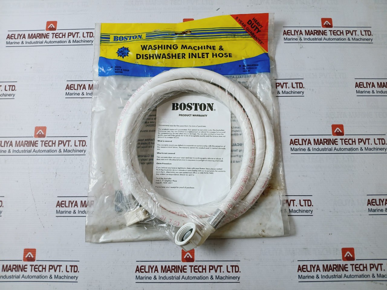 Boston Washing Machine And Dishwasher Inlet Hose 300 Psi, 90 Deg Max, 2 Meters
