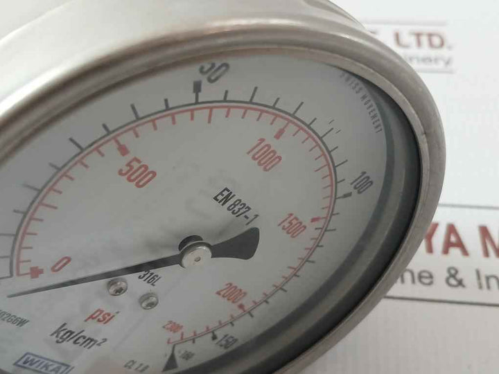 Bourdon Tube Pressure Gauge 0 To 160 Kg/Cm2 230.20.100 Wika