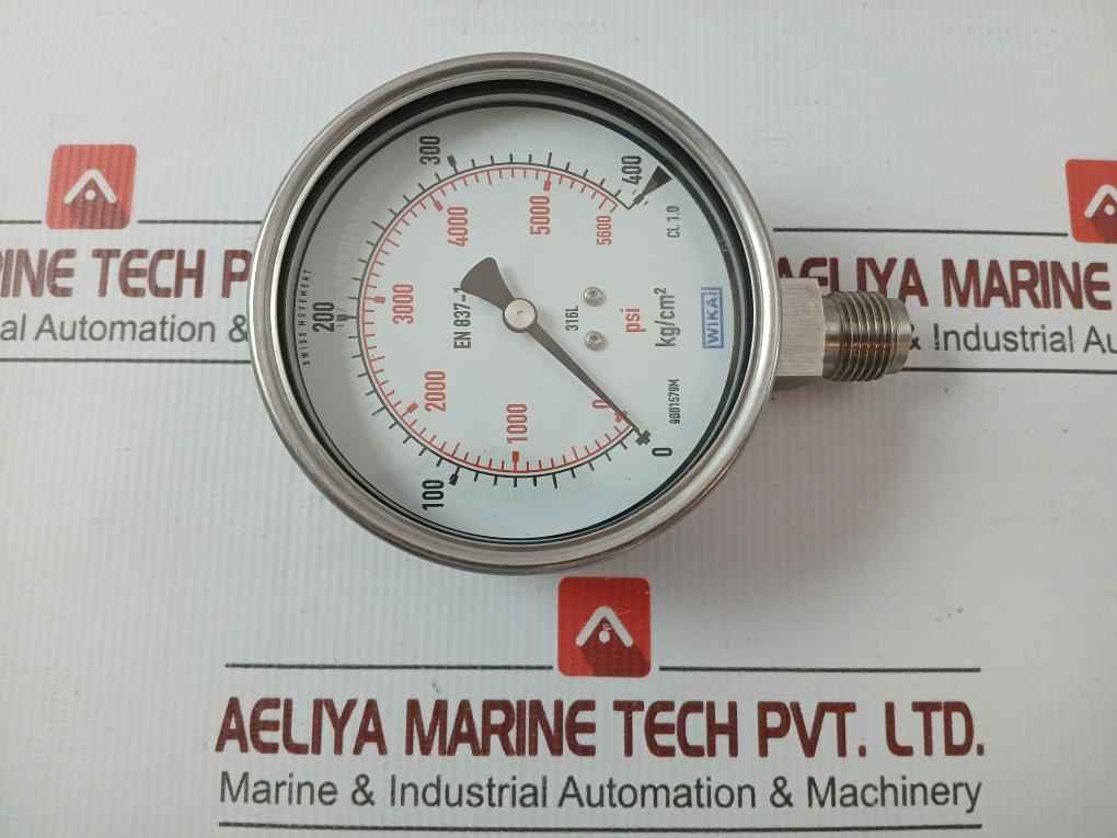 Bourdon Tube Pressure Gauge 400 Kg/Cm2 & Psi 232.50.100 Wika