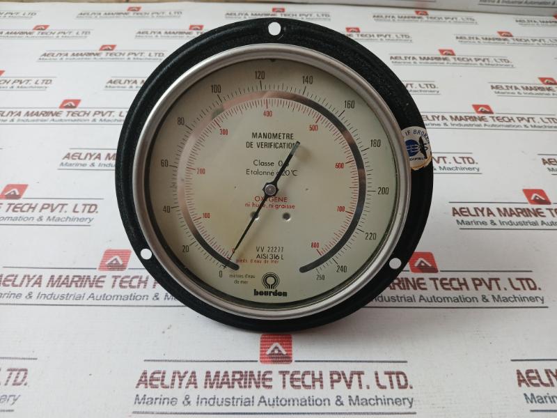 Bourdon Vv 22277 Check Pressure Gauge Aisi 316L Class 0.5