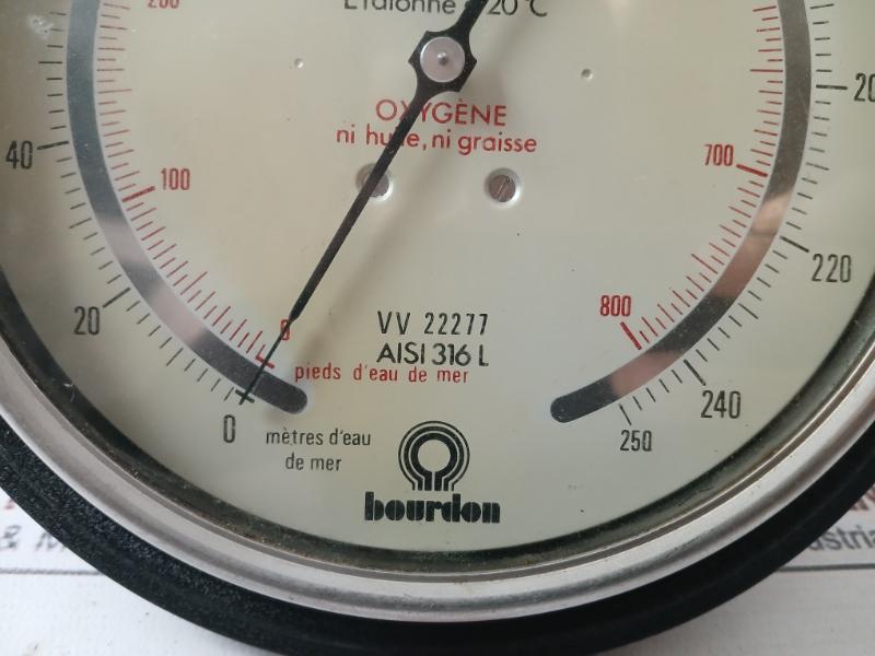 Bourdon Vv 22277 Check Pressure Gauge Aisi 316L Class 0.5