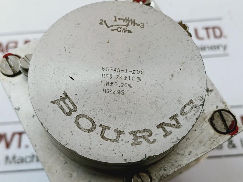 Bourns 6574S-1-202 Precision Potentiometer 2K Ω ±10%, Lin ±0.25%, 8622Eh