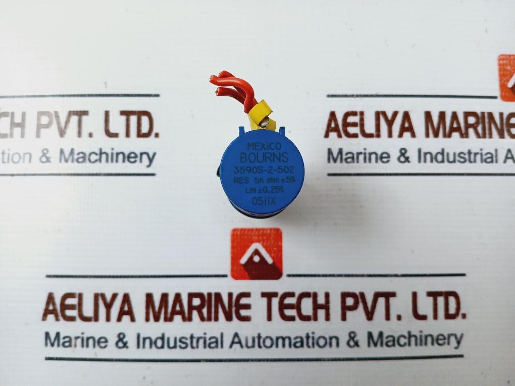 Bourns H-23 Counting Dial With Rotary Potentiometer 5K Ohm 3590S-2-502