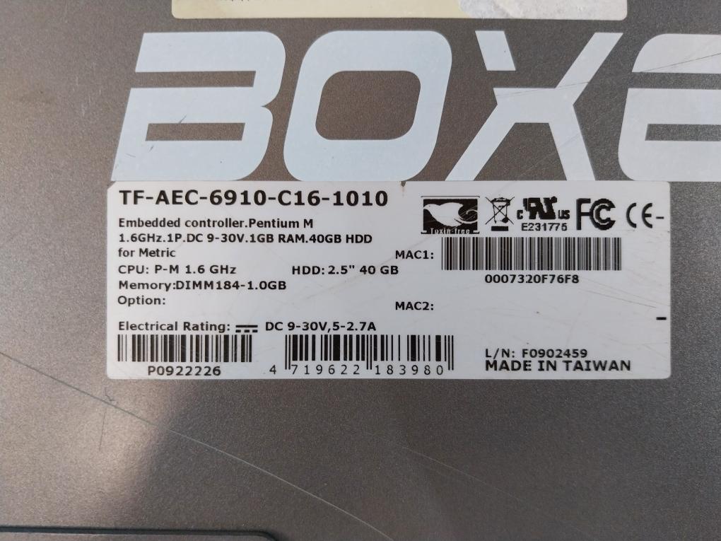 Boxer Tf-aec-6910-c16-1010 Embedded Controller Dimm184-1.0Gb