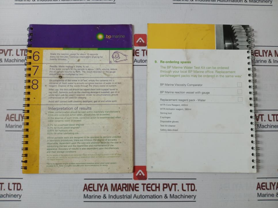 Bp Marine Water Test Kit D/Bam9869-m3, K171 50Ml, 0 To 1,0