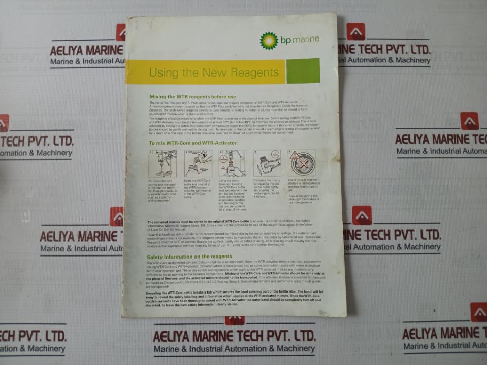 Bp Marine Water Test Kit D/Bam9869-m3, K171 50Ml, 0 To 1,0