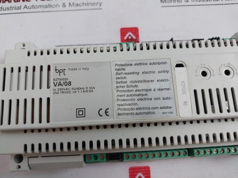 Bpt Va/08 Control Unit And Video Entry Panel Power Supply 230Vac 50/60Hz 0.35A