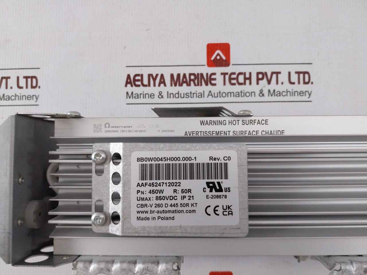 Br-automation 8b0w0045h000.000-1 External Braking Resistor Rev.c0 450w 50r