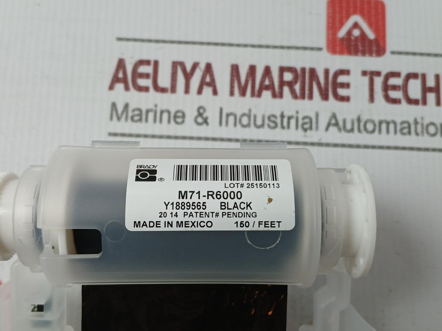 Brady M71-r6000 Black Halogen Free Printer Ribbon Cartridge 150Feet Y1889565