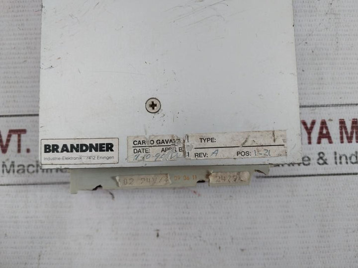 Brandner Printed Circuit Board Module Rev: A 24V 8102H/2