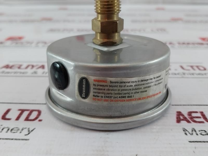 Brannan Cl 1.6 Pressure Gauge 0-10 Bar 0-140 Psi En837-1