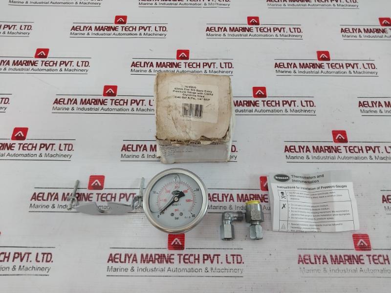 Brannan En 837-1 Pressure Gauge With Clamp 0 To 40 Bar 516050