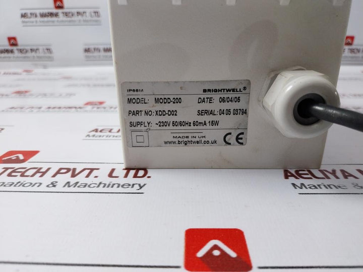 Brightwell Modd-200 Chemical Dosing System Xdd-d02 230v 50/60hz 15w Ip66m